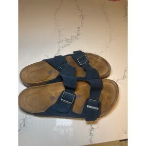 Birkenstock Arizona Bs  Leather Suede Moroccan Blue men’s size 45